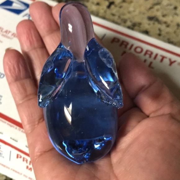 Blue Glass Paperweight Rabbit - Picture 2 of 6
